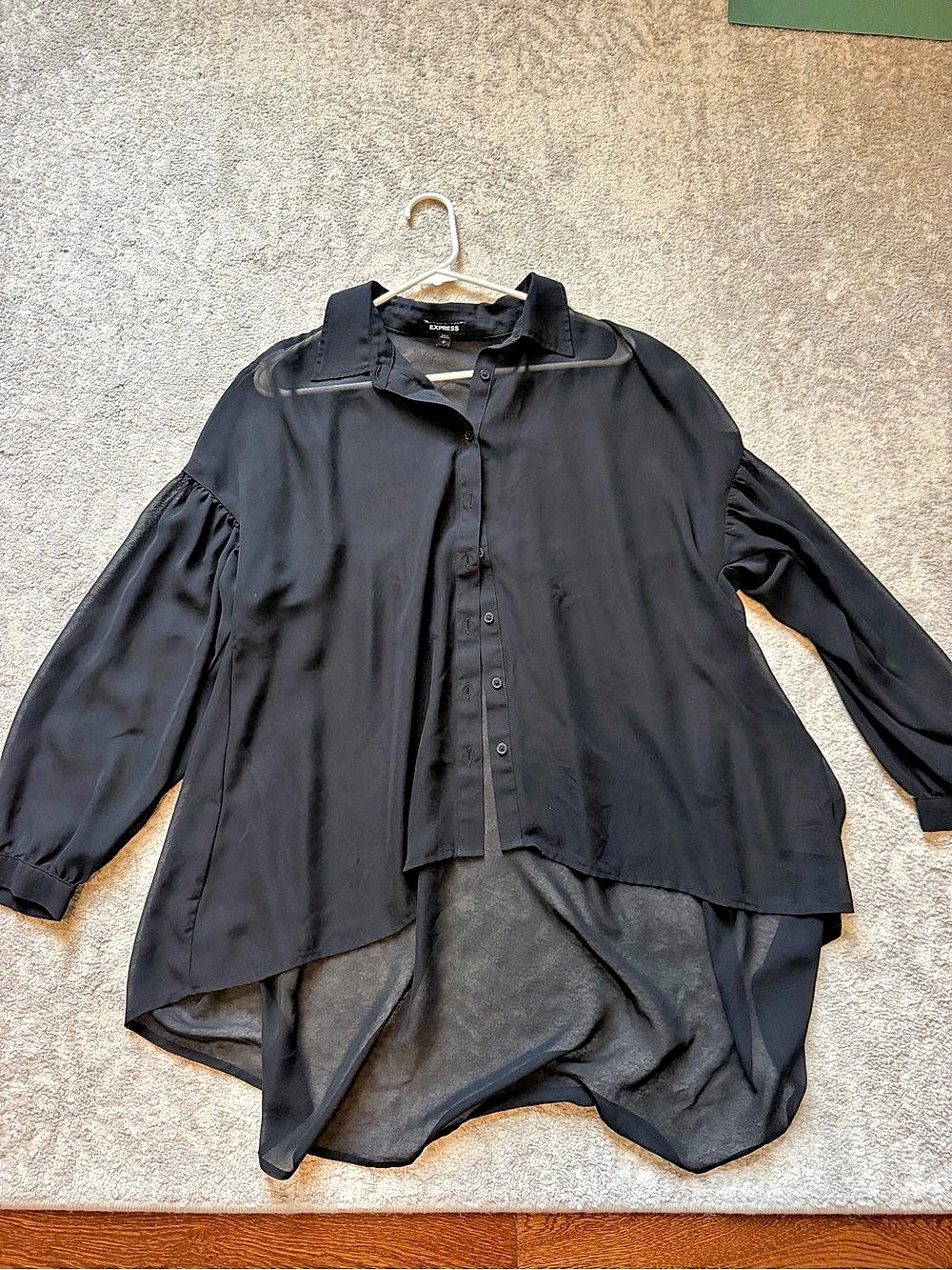 Express Black High-Low Blouse size large